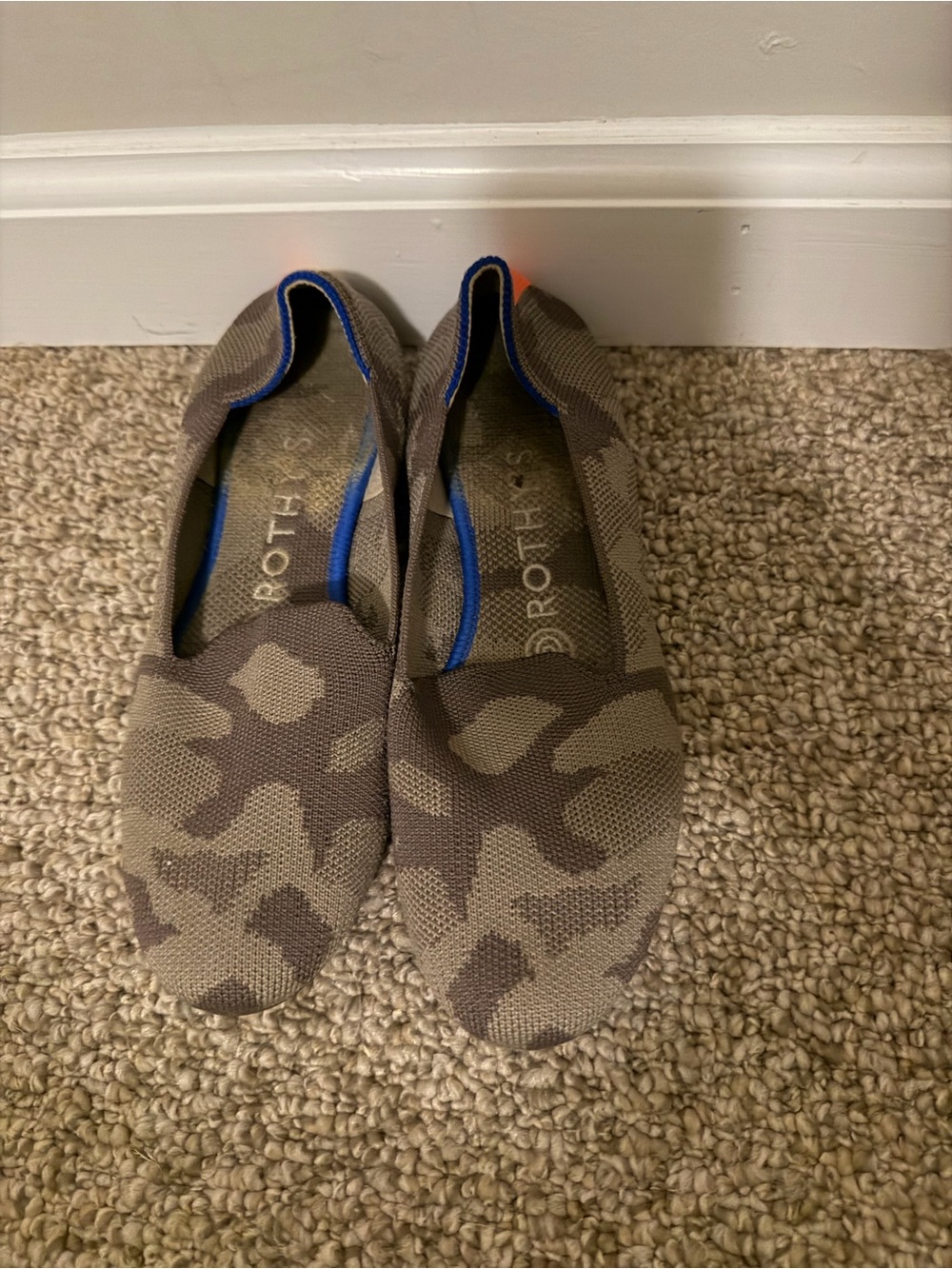 Rothy's Khaki Camo Knit Slip-On Flats